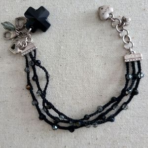 Brighton black trio rope bracelet